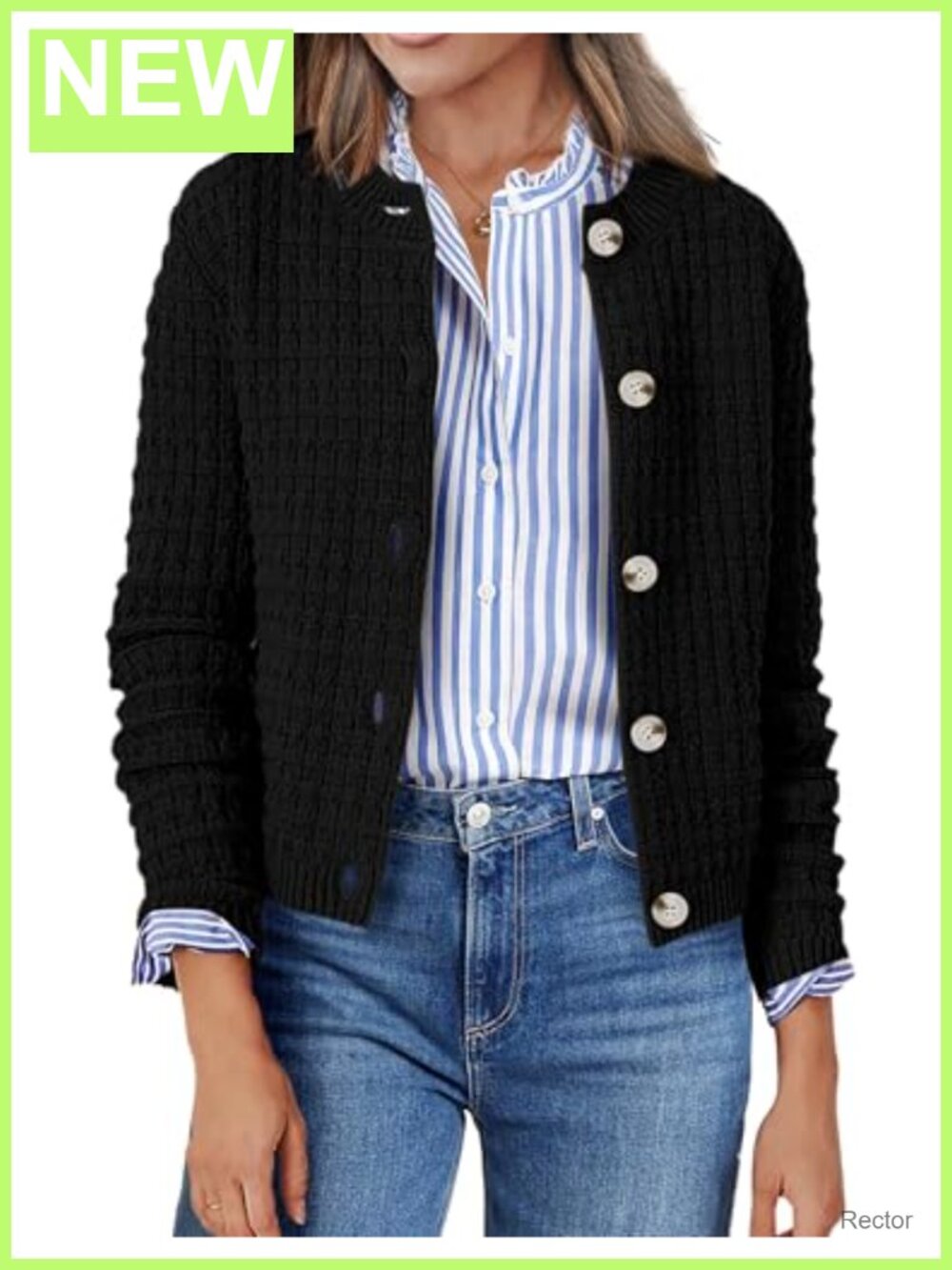 Zeagoo Women's Open Front Knit Cardigan Long Sleeve Button Down Sweater